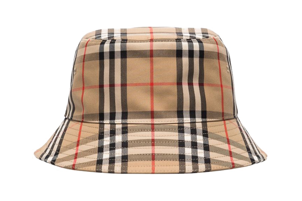 Pre-owned Burberry Vintage Check Bucket Hat Brown