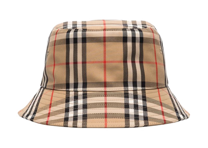Burberry Vintage Check Bucket Hat Brown in Cotton