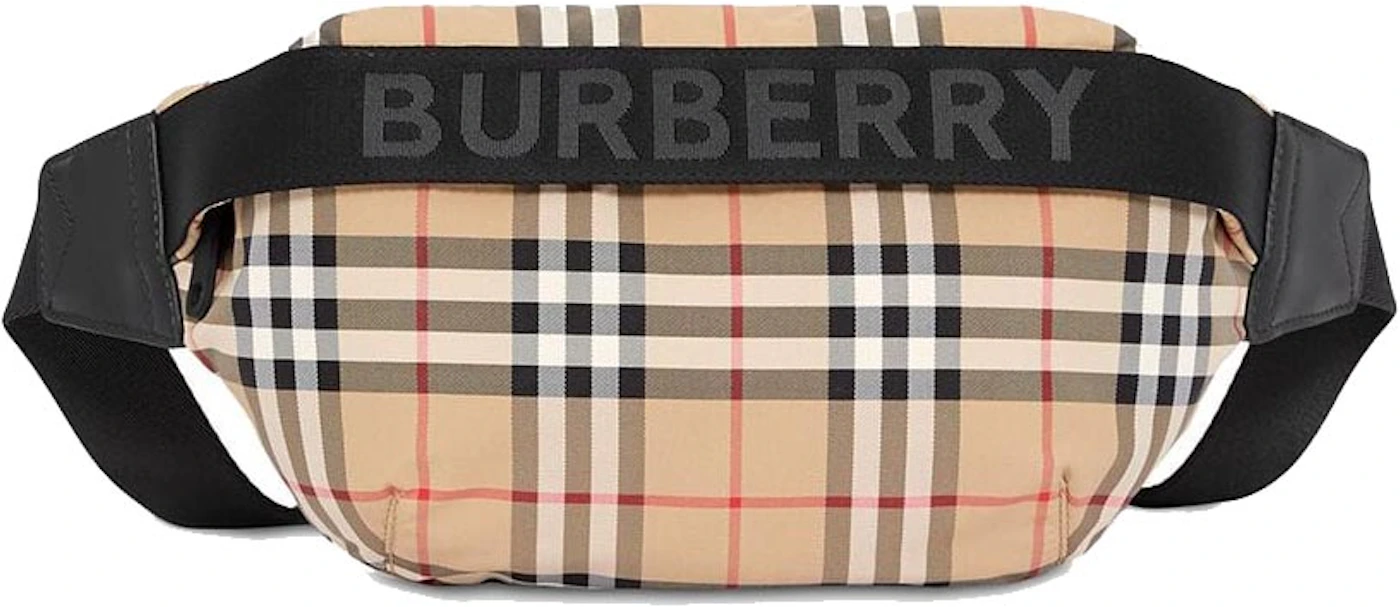 Burberry Vintage Check Bum Bag Medium Archive Beige in Polyamide with  Silver-tone - GB