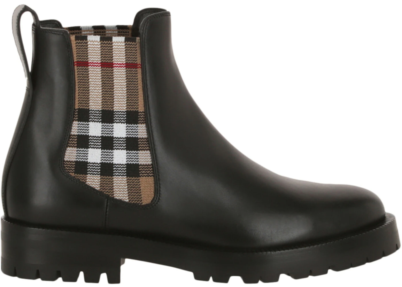 Burberry Vintage Check Chelsea Boots Black Archive Beige (Women's