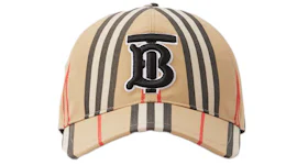 Burberry Vintage Check Cotton Baseball Cap Monogram Motif Archive Beige