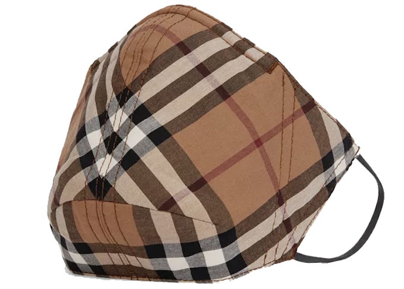 Burberry Vintage Check Cotton Face Mask Birch Brown - US