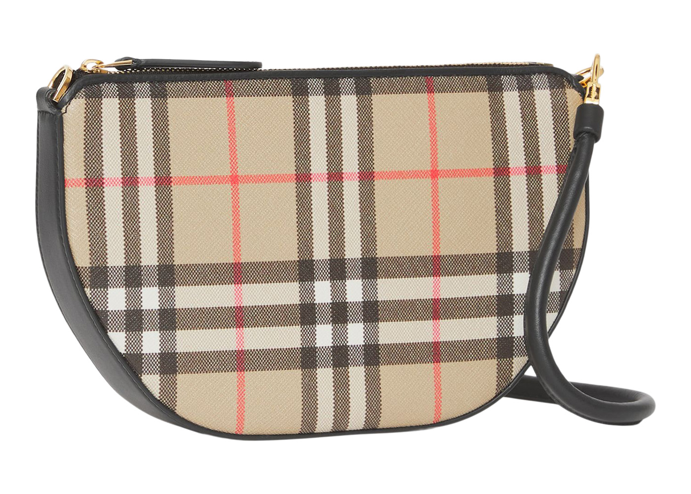 Burberry Vintage Check Cotton Olympia Pouch Archive Beige in