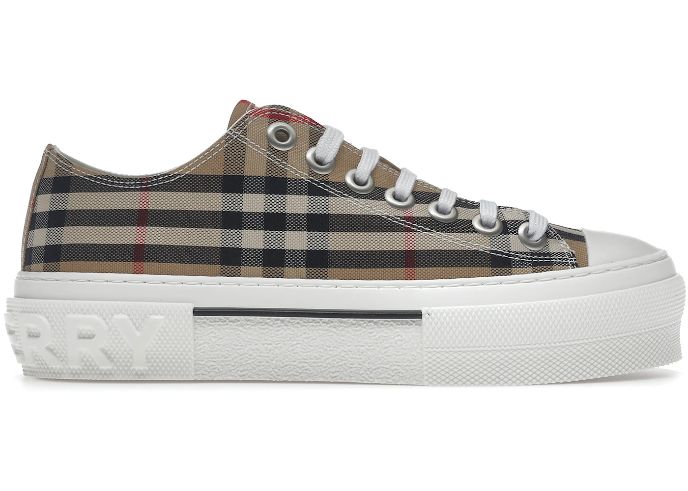 Burberry Vintage Check Cotton Sneakers Archive Beige White (Women's ...