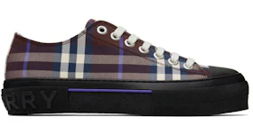 Burberry Vintage Check Cotton Sneakers Deep Maroon
