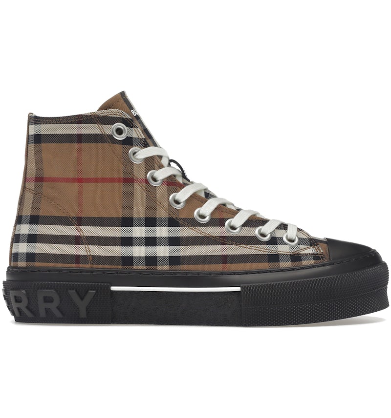 Burberry Vintage Check High Top Birch Brown Men's 80556611 US