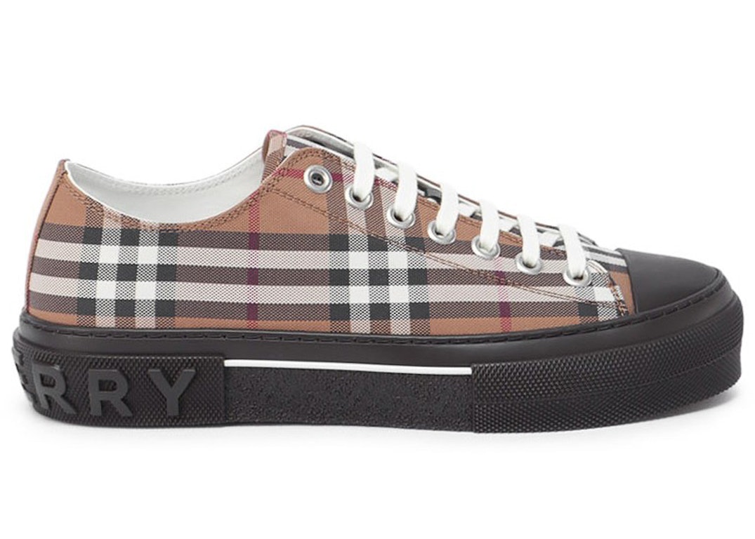Pre-owned Burberry Vintage Check Lace-up Sneaker Beige Brown In Beige/brown