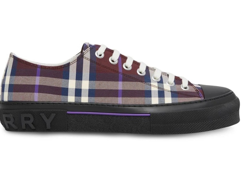 Burberry Vintage Check Low Top Sneaker Burgundy Check Men s