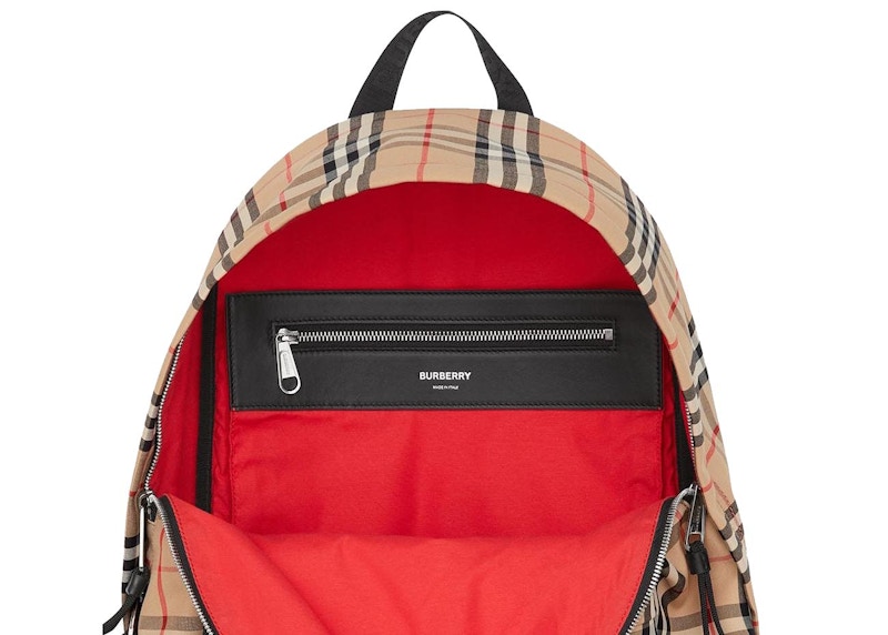 Burberry vintage 2025 check nylon backpack