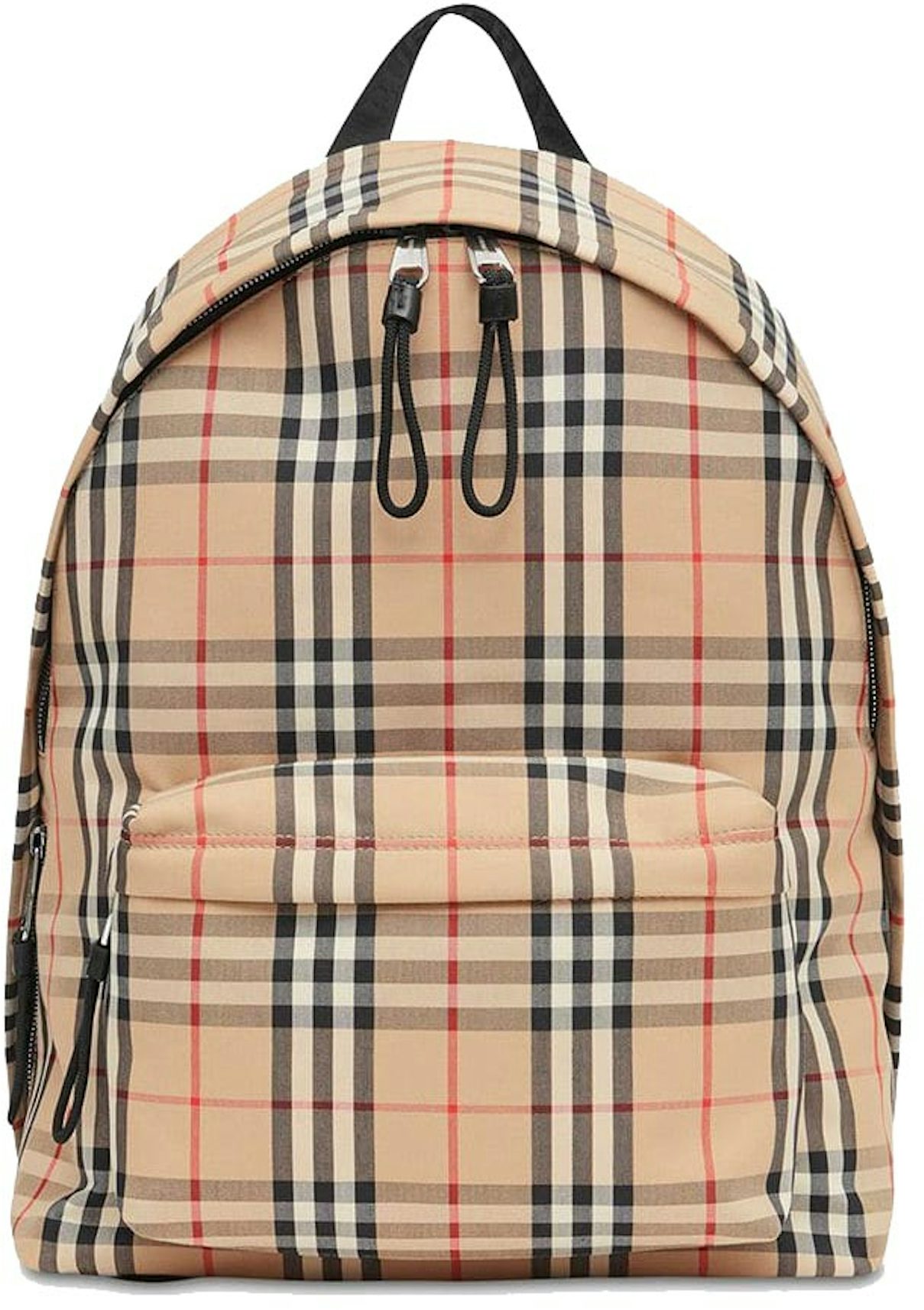 Burberry Small Nico Check Backpack Canvas/Leather in Archive Beige