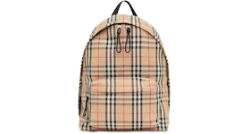 Burberry Vintage Check Nylon Backpack Archive Beige
