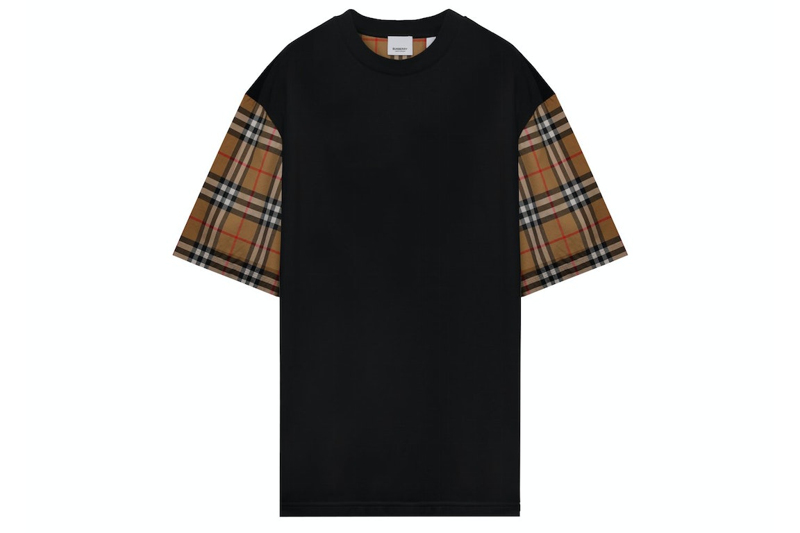 Pre-owned Burberry Vintage Check Oversized T-shirt Black