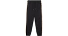 Burberry Vintage Check Panel Cotton Sweatpants Black