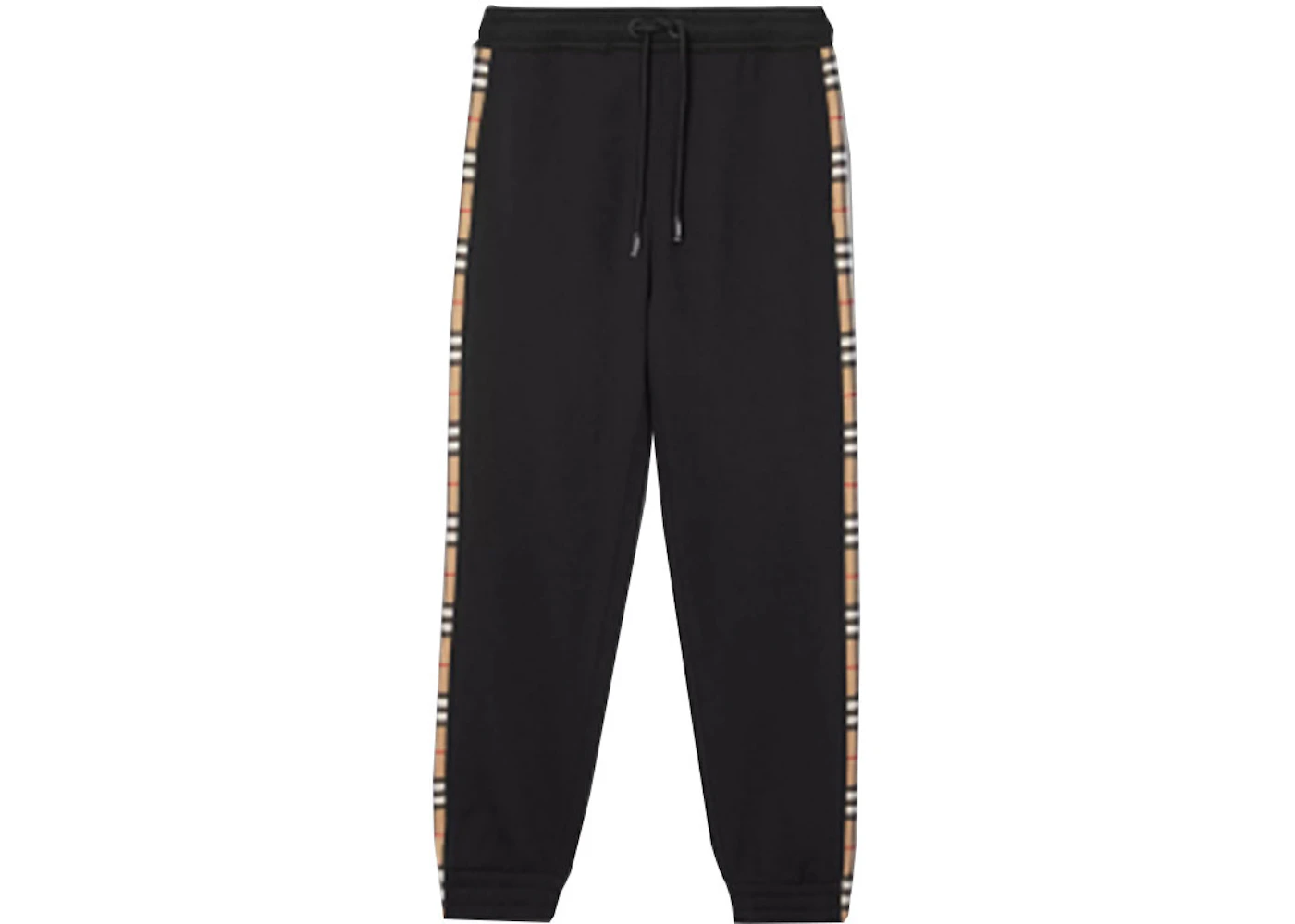 Vintage check panel cotton jogging pants Clearance