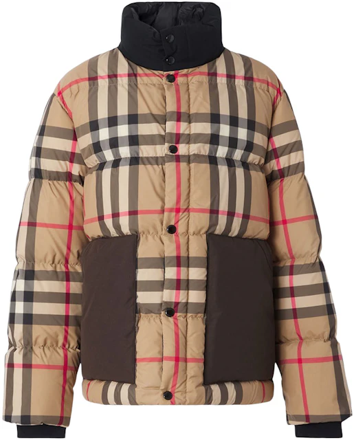 Burberry Vintage Check Puffer Jacket Archive Beige - US