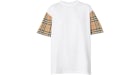 Burberry Vintage Check Sleeve Cotton Oversized Women's T-Shirt White/Archive Beige