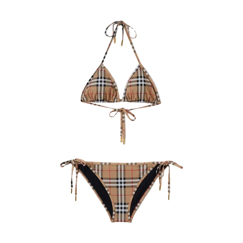 Burberry check best sale trim bikini