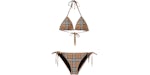 Burberry Bikini Triángulo Vintage Cuadros Archive Beige