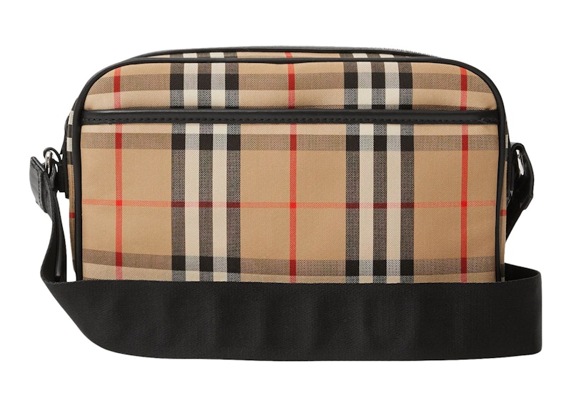 Burberry Vintage Check and Leather Crossbody Bag Archive Beige in