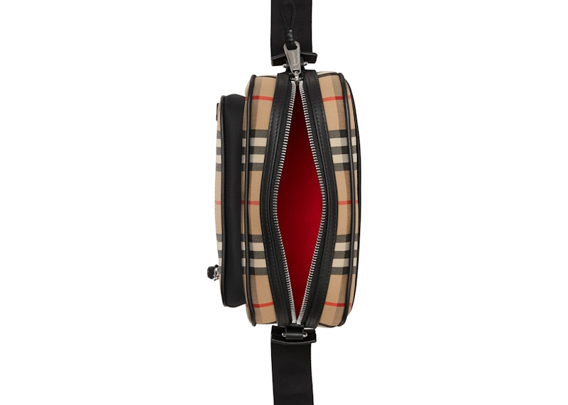 Burberry Vintage Check and Leather Crossbody Bag Archive Beige in