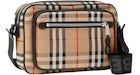 バーバリー ヴィンテージチェック & レザー クロスボディバッグ アーカイブベージュ