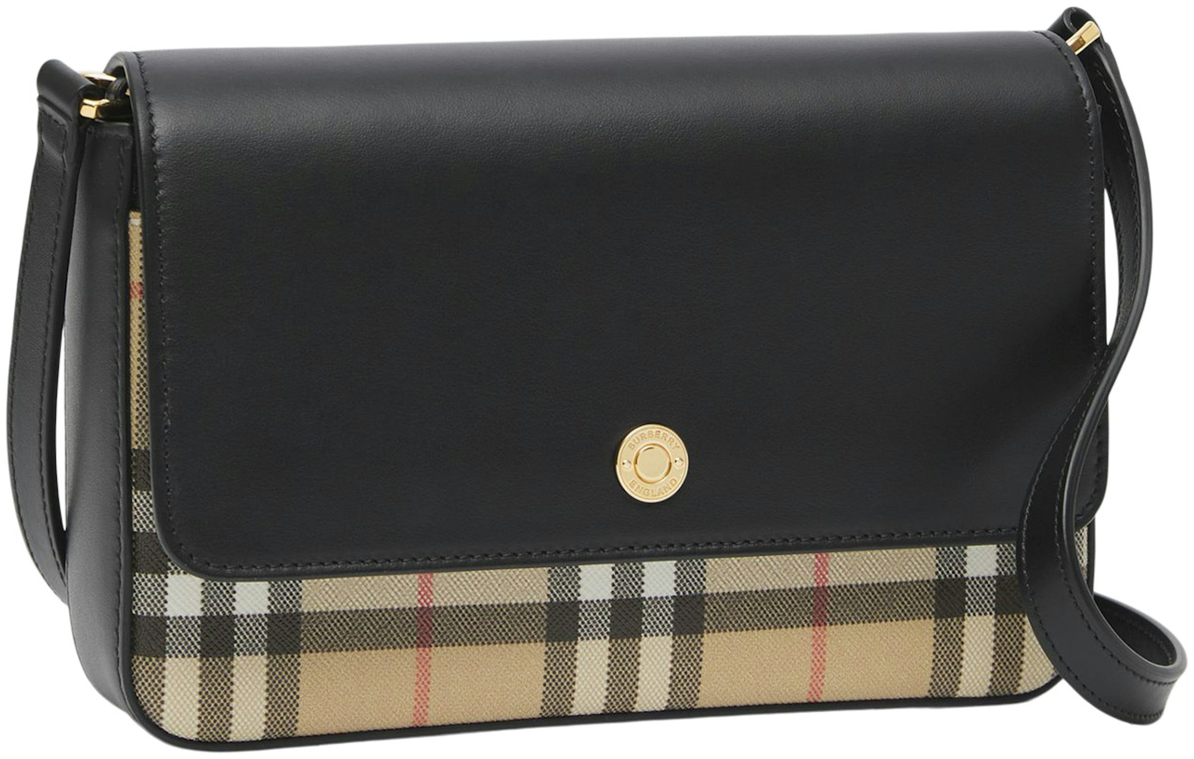 Burberry Black/Green Checkered Canvas and Leather Robin Crossbody Bag  Burberry