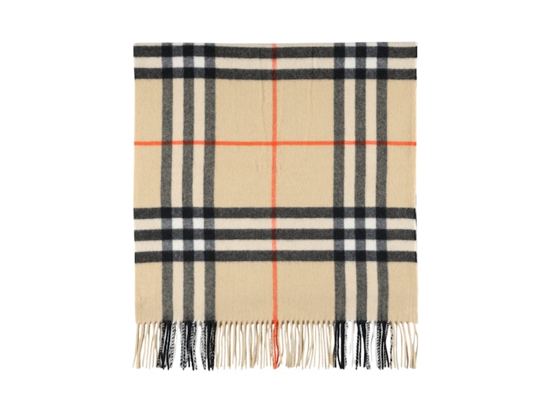 Sciarpa Burberry Washed Giant Check Sabbia
