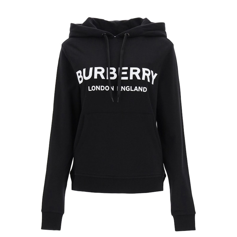 Burberry Sweat a capuche Femme Poulter Logo Noir de la Collection FW21 FR