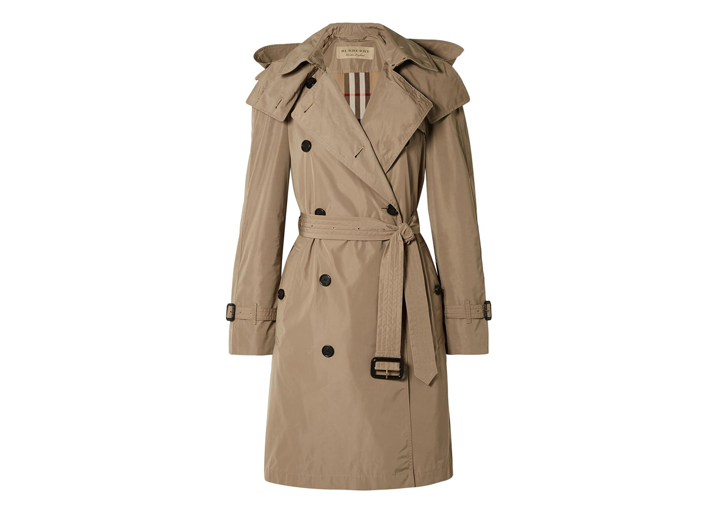 Burberry Women's Amberford Hooded Shell Trench Coat Beige - GB