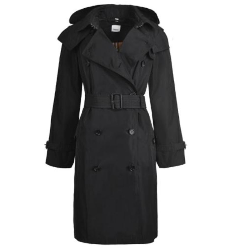 Burberry Women's Amberford Trench Coat Black US
