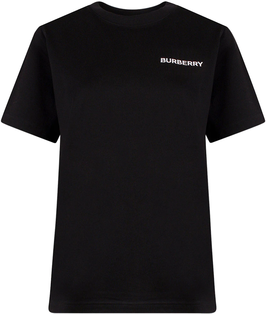 Burberry Women's Back Monogram Cotton T-Shirt Black - FW22 - US