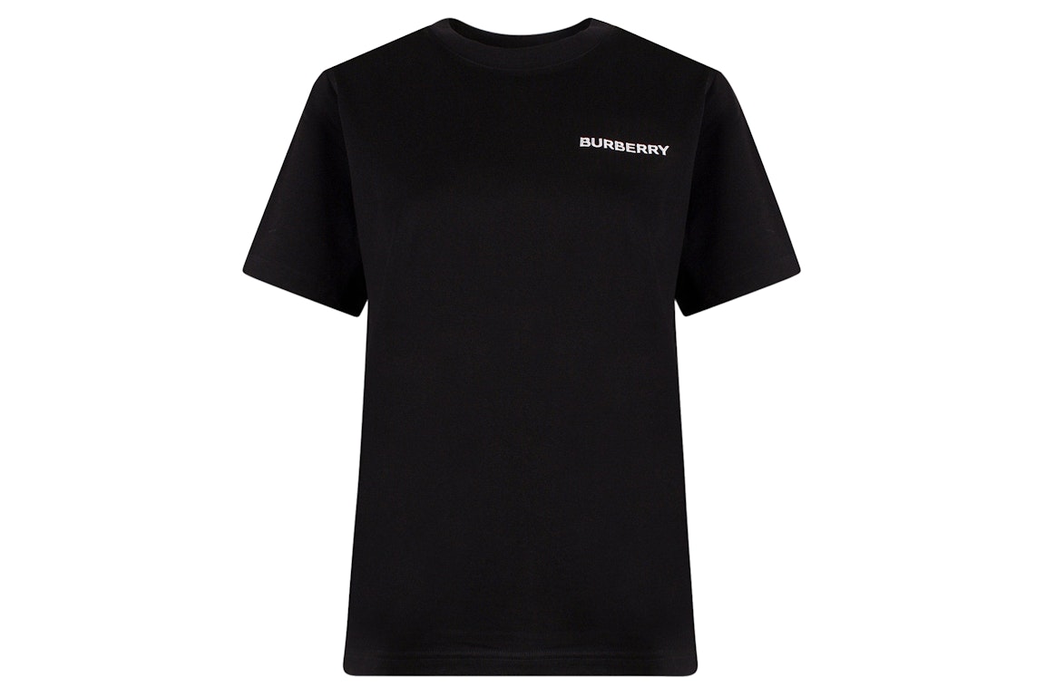 Pre-owned Burberry Women's Back Monogram Cotton T-shirt Black