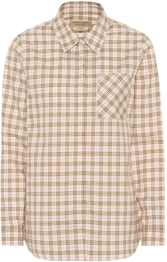 Burberry Women's Checked Cotton Shirt Pink - US