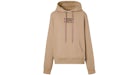 Burberry Women's Embroidered Logo Oversized Hoodie Beige