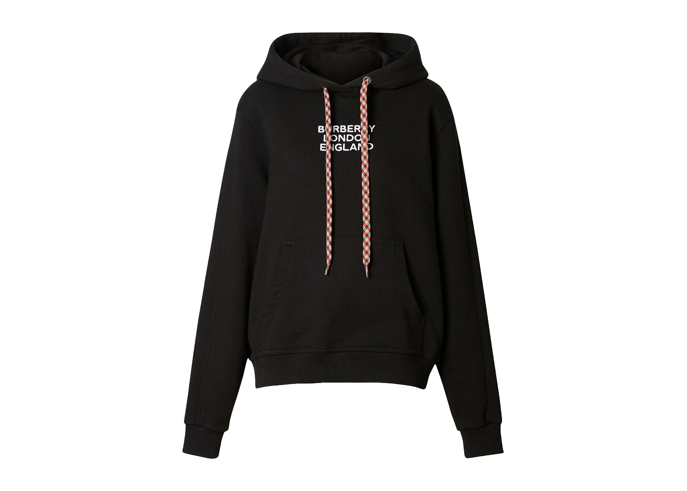 Burberry Women's Embroidered Logo Oversized Hoodie Black - US