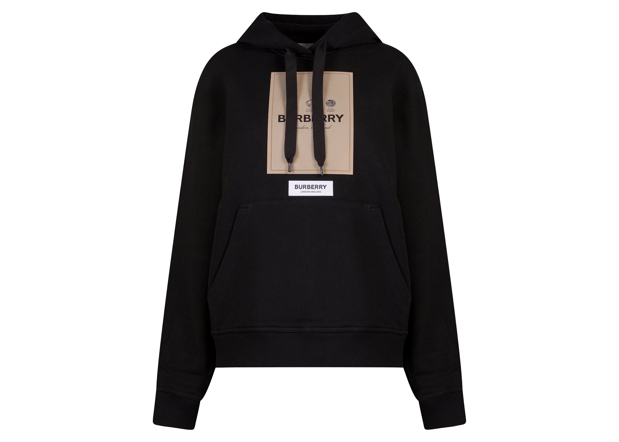 Burberry Women's Frontal Logo Organic Cotton Sweatshirt Black