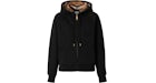 Burberry Letter Graphic Cotton Blend Zip Hoodie Black