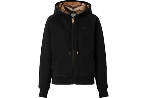 Sweat Zippe Hoodie Femme Noir Sweatshirt Sweat Burberry