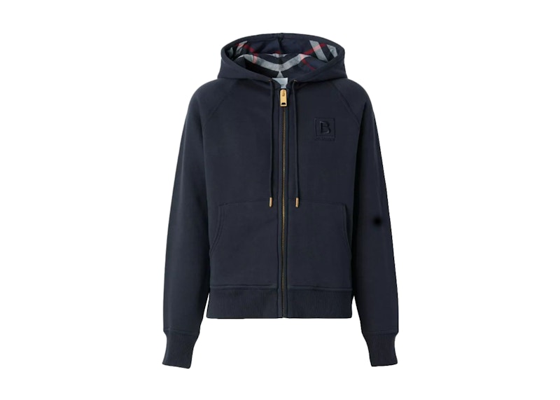 Burberry hoodie navy on sale