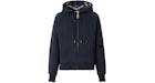 Burberry Letter Graphic Cotton Blend Zip Hoodie Black