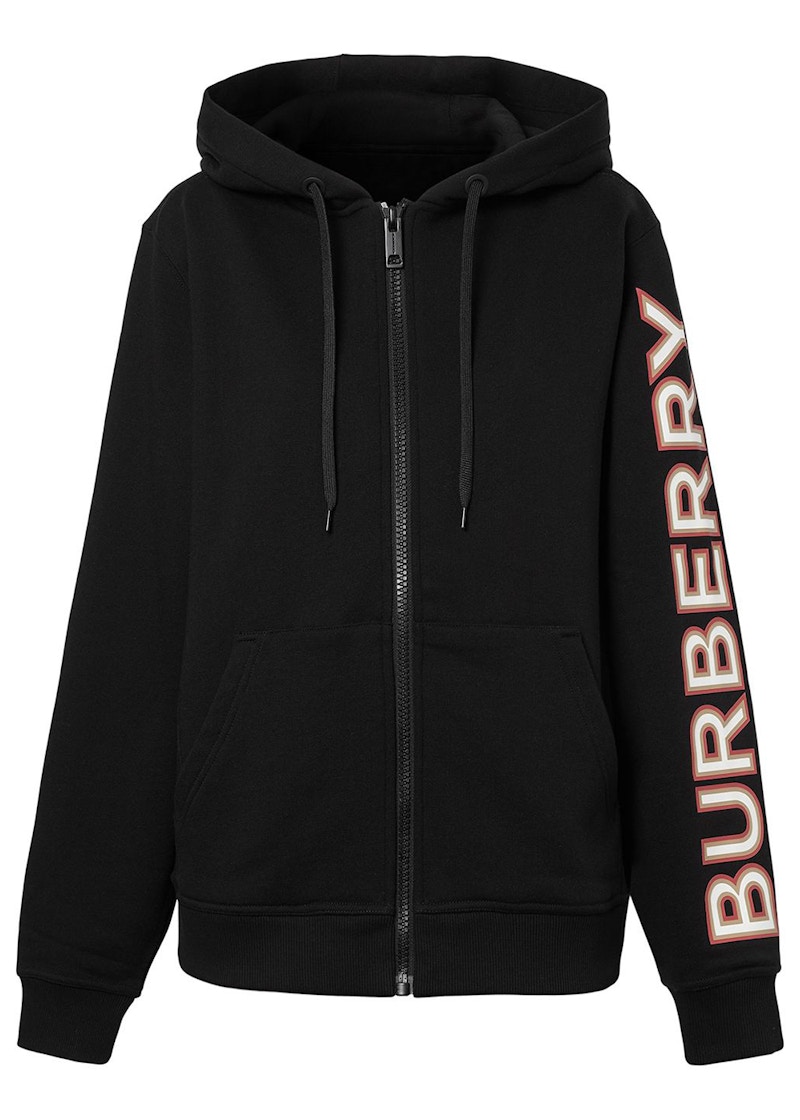 Burberry black best sale zip hoodie