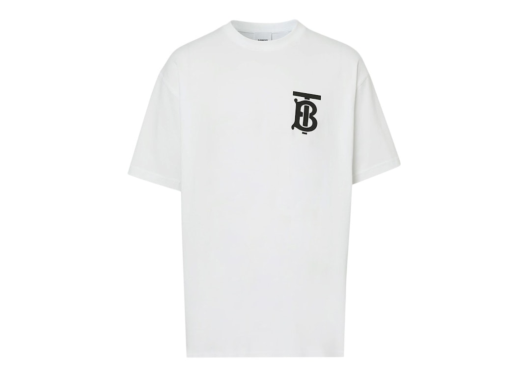 Pre-owned Burberry Women's Monogram Motif Oversized T-shirt White