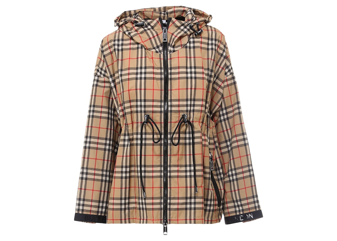 Pre-owned Burberry Women's Traditional Check Print Jacket Beige