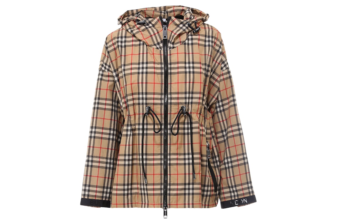 Pre-owned Burberry Women's Traditional Check Print Jacket Beige