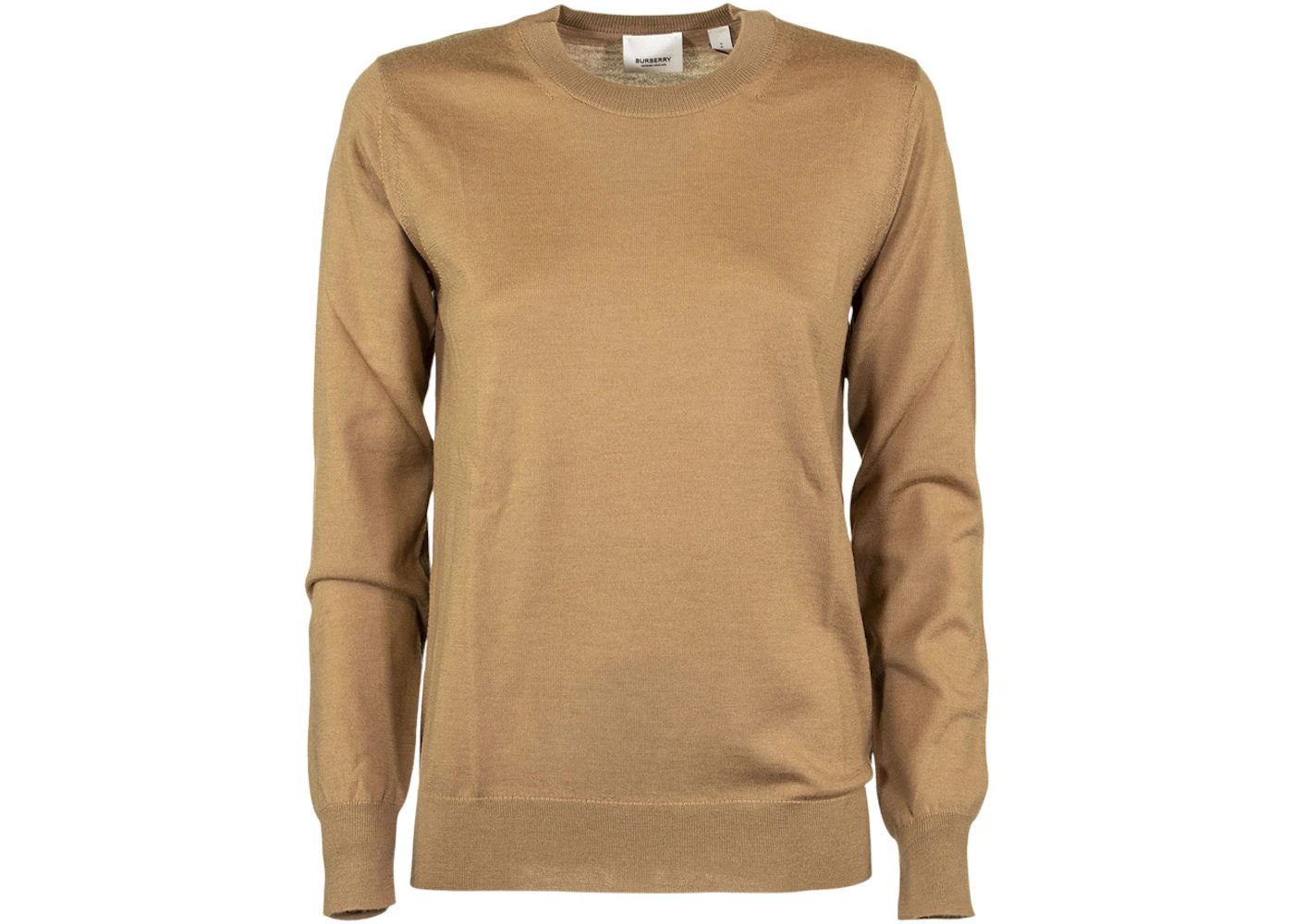 Burberry Women's Vintage Check Patch Merino Wool Sweater Beige GB