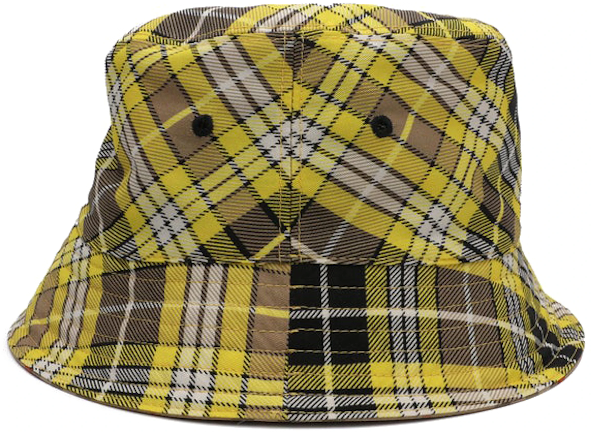 Burberry Womens Vintage Check Reversible Bucket Hat Yellow - SS22 - GB
