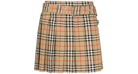 Burberry Womens Wool Kilt Skirt Vintage Check