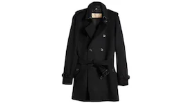 Burberry Wool Cashmere Trench Coat Black