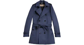 Burberry Wool Cashmere Trench Coat Blue