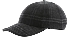 Burberry Wool Check Blend Baseball Cap Black/Gray